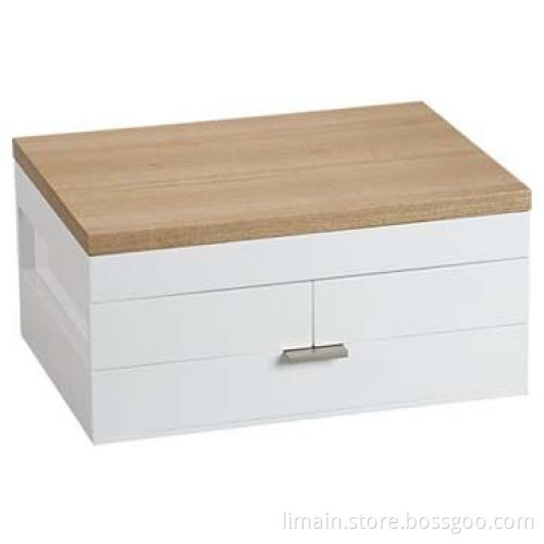 Wooden Jewelry Box with 14.5-inch Width